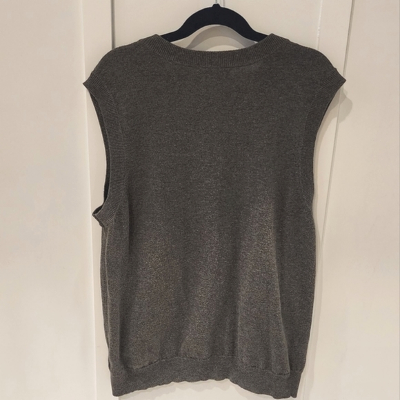 V-Neck Boy's Grey Sweater Vest - Size 10-12 - Picture 2 of 2